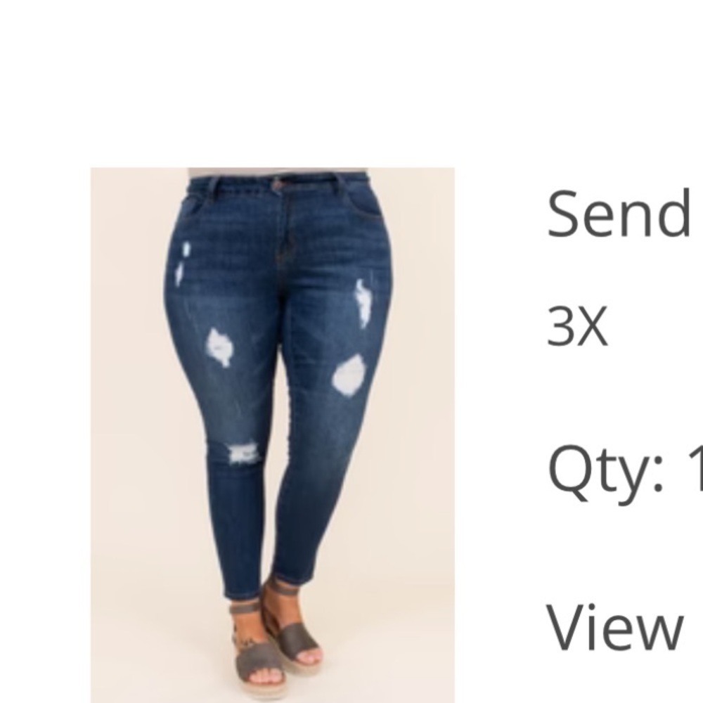 Chic Soul 3X Dark Wash Skinny Jeans